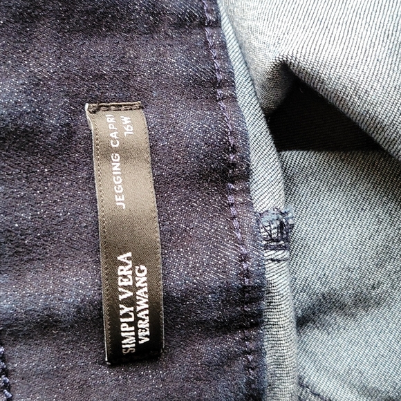 16 W Pull on Jeggings Capri Vera Wang Denim - Picture 2 of 2